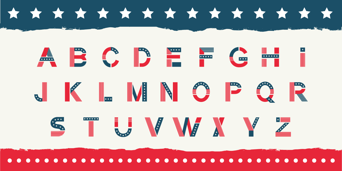 Пример шрифта America #4